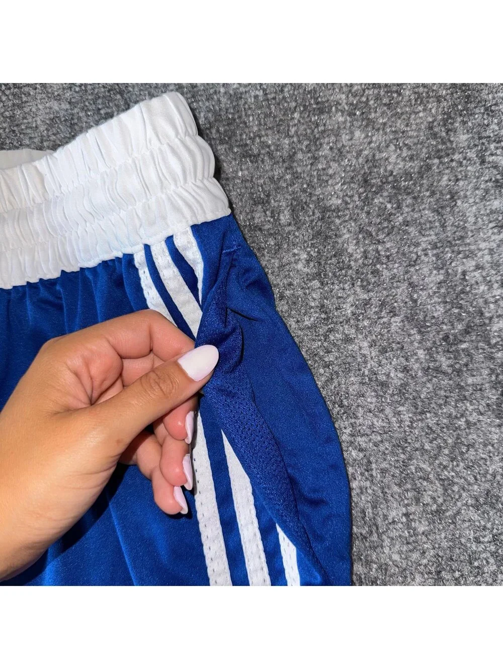 Adidas Basketball Baggy Blue Athletic Shorts Mens MD Vtg y2k 90s Rare